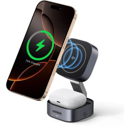 Ugreen Estación de Carga 2 en 1 UGR1737362680154 Compatible con MagSafe - 15W