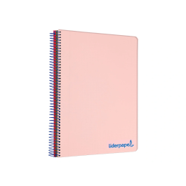 Liderpapel Cuaderno Espiral A5 Micro Wonder Tapa Plástico 120h 90gr Cuadro 5mm Rosa