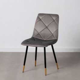 Silla Terciopelo Gris Tejido-Metal 45 X 50 X 86 cm Precio: 88.5115. SKU: B143KWV3G4