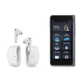 Timekettle M3 Auriculares con Traducción Offline Inalámbricos Bluetooth 5.2 para Llamadas/Música, Resistentes al Agua IPX4, 25h Batería, Blanco