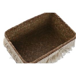 Cesta Boho DKD Home Decor Natural Blanco 17 x 10 x 23 cm Set de 3 Cesta Boho DKD Home Decor Natural Blanco 17 x 10 x 23 cm Set de 3
