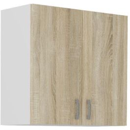 Armario alto SARA - 2 puertas - Decoración roble Sonoma - L80xP31xH71,5 cm - Hecho en Polonia
