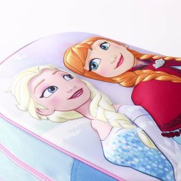 Cerdá Mochila Infantil 3D Frozen Disney para Niños de 3 a 12 años, con relieve frontal, 67% Poliéster y 33% EVA, color Azul
