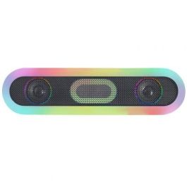 Mars Gaming MSB-ORB Barra de Sonido 20W Bluetooth 5.3 Orbilight RGB 360° Triple Driver Portátil con 6h de Autonomía Negra