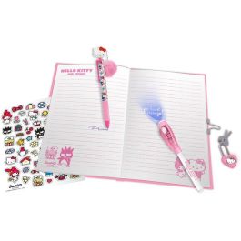 KIDS LICENSING Diario Hello Kitty con Bolígrafo Mágico y Bolígrafo Topper - Tamaño 25.5x20.5cm