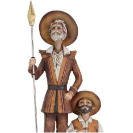 DKD Home Decor Figura Tradicional de Resina Quijote Marrón 38.5 cm Alto x 13 cm Largo x 14 cm Ancho