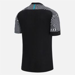 Camiseta de Manga Corta Hombre Macron Prime Cc Pablo II Negro Pádel 3-4 Años