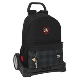 Mochila Escolar con Ruedas Paul Frank Campers Negro (30 x 46 x 14 cm) Precio: 37.59000036. SKU: S4307891