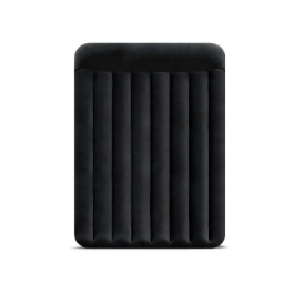 Intex 64124ND - Colchón Hinchable para 2 Personas Dura-Beam Plus con Inflado Eléctrico, Almohada Descanso Elevado, Fiber-Tech, 203 cm