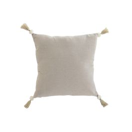 Cojin Boho DKD Home Decor Beige Blanco 45 x 45 cm (2 Unidades)