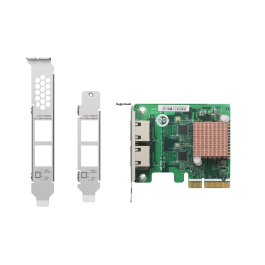 Qnap Tarjeta de Red QXG-2G2T-I225, 2 Puertos RJ45 2.5GbE Intel I225-LM, Compatible NAS y PC, PCIe