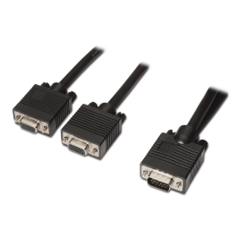 AISENS - CABLE BIFURCADOR SVGA, HDB15/M-2XHDB15/H, NEGRO, 45 CM Precio: 4.88999962. SKU: B1B8FWAW8F