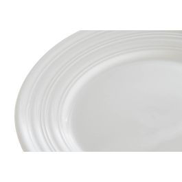 DKD Home Decor Plato Blanco Porcelana 19 x 2 x 19 cm Set de 4 Apto Microondas Lavavajillas