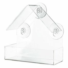 Comedero para Pájaros Trixie Transparente 225 ml 15 × 15 × 6 CM