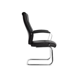 Silla Q-Connect Escritorio Mod Ena Simil Piel Base Metalica Alt Max 1050 Anc 630 Prof 650 Color Negro