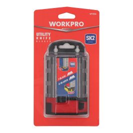 Workpro Cuchillas Trapezoidales 100 Unidades SK2 Duraderas Compatibles con Cúteres Plegables