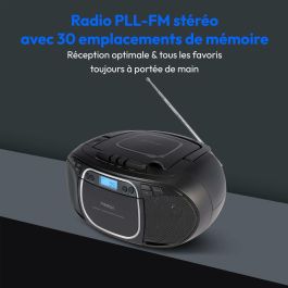 Medion MED4061275196481 Radio CD Portátil FM, 2x2.2W RMS, Color Negro