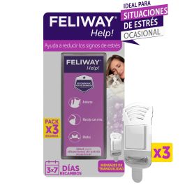 Feliway Help - 3 Recambios para Difusor, Reduce Estrés en Gatos, Viajes, Cambios, Fiestas