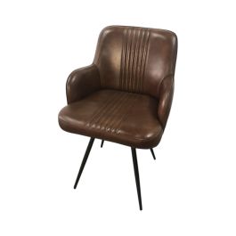 DKD Home Decor Sillón Giratorio Vintage de Piel y Hierro 60 x 82 x 51 cm Precio: 199.49999993. SKU: B12BJ4GCT9