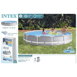 Piscina redonda desmontable prism frame con depuradora (capacidad 6503 litros) (+ 6 años) 366x76 cm