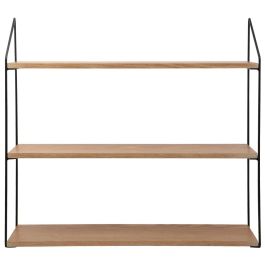 Day Estante 60X15X54 3 Baldas Madera y Metal Negro