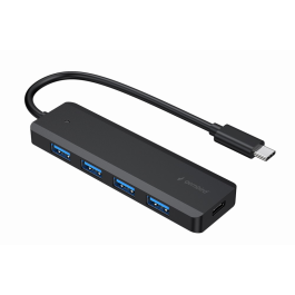 Gembird UHB-CM-U3P4P-01 Concentrador de Datos USB 3.2 Gen 1 (3.1 Gen 1) Tipo-C con Alimentación, Cable 0.15m, Negro Precio: 10.78999955. SKU: B1FR9BE9MS