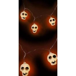 My Other Me Guirnalda de Calaveras de 150 cm con Luces (usa pilas AA) – Decoración para Halloween, caja impresa