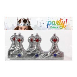 Corona Plateada Blanda Para Rey O Personaje Real Infantil Ideal Disfraces Celebraciones Escolares
