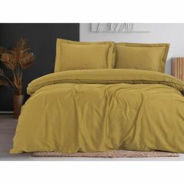 ASI8684283137770 Juego Cama Mostaza - 1 Funda Nórdica 220x240cm + 2 Fundas Almohada 60x60cm - 100% Algodón Satén
