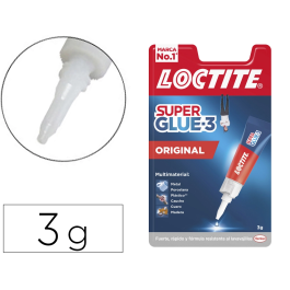 Loctite Pegamento Instantáneo Adhesivo Original 3 gr | Máxima Fuerza, Resistente al Agua, Para Todo Tipo de Materiales, Bricolaje Precio: 3.88999996. SKU: S0582048