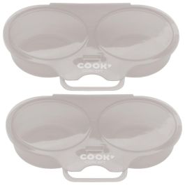 Cook Concept 2 Cuece Huevos Doble Microondas Huevos Blandos Duros Al Plato