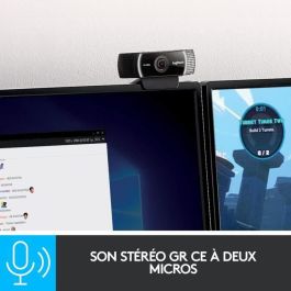 Logitech C922 Pro Stream Webcam HD 1080p 30fps / 720p 60fps con H.264, Trípode, Micrófonos Estéreo, Ajuste de Luz Automático para Streaming