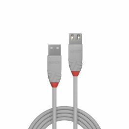 Cable USB LINDY 36713 2 m Negro Gris