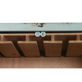 DKD Home Decor Botellero Vintage Azul Celeste Metal y MDF 41 x 157.5 x 76.5 cm