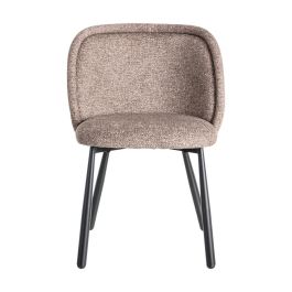 Silla Jaspeado Taupe Tejido-Metal 56 X 56 X 78 cm