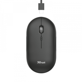 Trust Ratón Puck Inalámbrico Bluetooth 800-1200-1600 Dpi Ultrafino Ambidiestro Recargable Negro