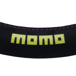 MOMO Funda Volante Easy Microfibra Negro-Rojo Pespunte Talla M 38-39 cm MOMLSWC0EAMKR