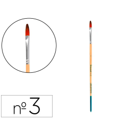 Liderpapel Pincel para Pintura Acrílica y Acuarela Nº 3 Punta Filbert / Lengua de Gato de Pelo Sintético Certificado FSC Precio: 17.2546. SKU: B136SACFZG