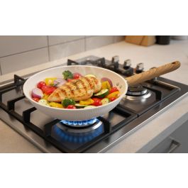 Inde Sarten 28 cm Aluminio Fundido Inducción Daisy Quttin (6 Unidades)