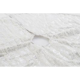 DKD Home Decor Base Moderna para Árbol de Navidad, Plateado y Blanco, 120x120x2 cm - Fabricada en Poliéster - Pack de 2 Unidades