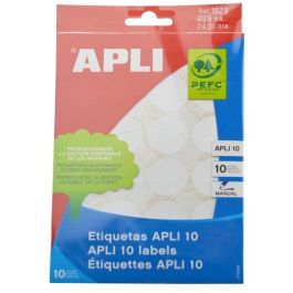 Etiquetas Adh.Manuales Bolsa Apli Blancas 10H Redondas Ø 25 Mm 240 Uds.(01629) 10 unidades Precio: 13.59000005. SKU: B18G6ATMQF