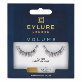 Eylure #100 Pestañas Postizas VOLUME Redondeadas con Pegamento Sin Látex, Reutilizables hasta 5 veces, Mirada Impactante y Natural, Cruelty Free, 1 unidad