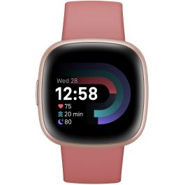 Fitbit Versa 4 Smartwatch GPS con Pantalla Táctil, Monitor de Frecuencia Cardíaca y Oxígeno en Sangre, Resistente al Agua, Copper Rose