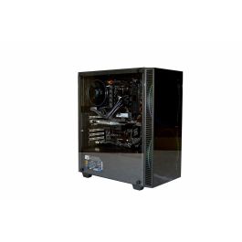 Coolbox GA250 VISION Caja Ordenador Gaming ATX con Ventiladores ARGB, Refrigeración Líquida, Cristal Templado - Negro