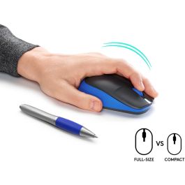 Logitech M190 Ratón Inalámbrico de Tamaño Completo Ergonómico para Manos Grandes, RF, 18 Meses de Batería, Azul