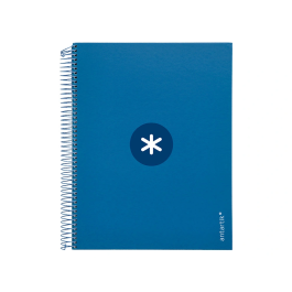 Antartik Cuaderno espiral A4 forrado 120 hojas 90 gr azul oscuro