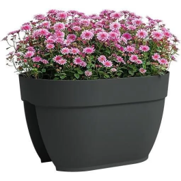 Artevasi 5600442850857 Jardinera CAPRI CAMPANA para Balcón 40 cm Antracita