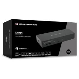 Conceptronic Docking Station 13 En 1 USB-C Profesional para Portátiles Windows, macOS, ChromeOS con Triple Salida 4K y Carga PD 96W