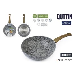 Sartén Wok Inde 28 cm aluminio forjado con mango de acero Absol Quttin (6 Unidades) Precio: 113.50000013. SKU: B18DTFHLXJ