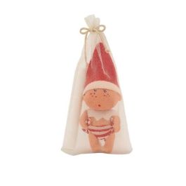 Berjuan Muñeco Elfo 12 cm con braguita y babero, incluye bolsita de tela de vinilo